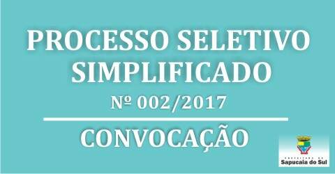 Processo Seletivo n° 002/2017 – Convocação estagiários de Ciências Contábeis