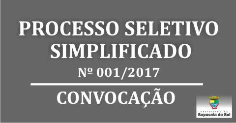 Processo Seletivo n° 001/2017 – Convocação estagiários de Ensino Médio e Técnico de Enfermagem