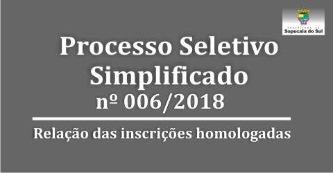 Processo Seletivo Simplificado nº 006/2018 – Nutrição, Direito, Eng. Civil e Arquitetura – Homologadas