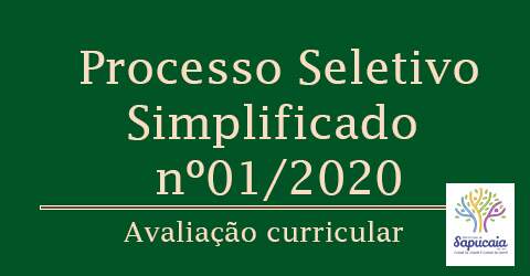 Processo Seletivo Simplificado nº 001/2020 – Resultado dos pareceres da análise dos dados curriculares