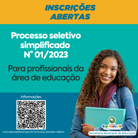 ABERTAS AS INSCRIÇÕES DO PROCESSO SELETIVO Nº 01/2023 E Nº 02/2023 PARA ESTÁGIOS NO MUNICÍPIO