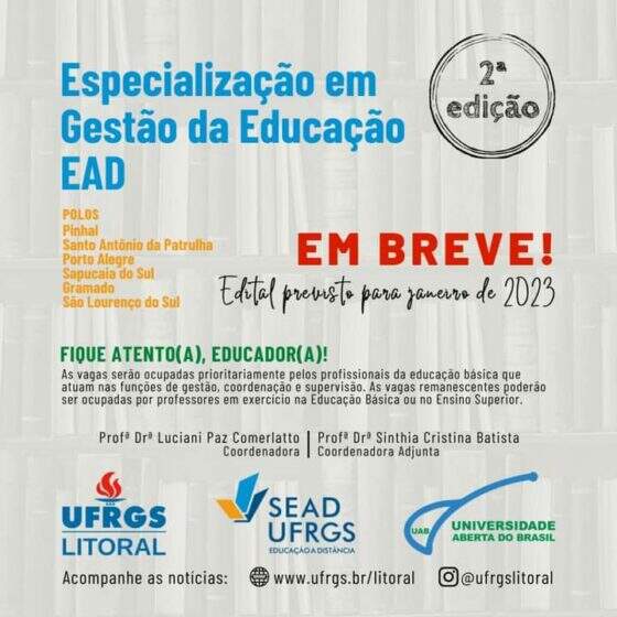 Especialização em Gestão da Educação EAD – UFRGS