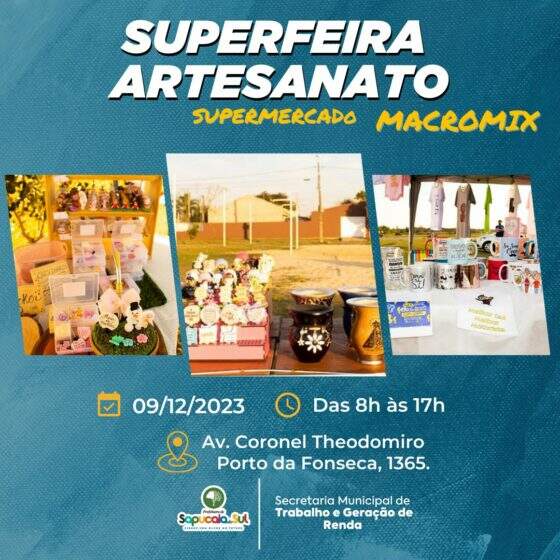 SÁBADO TEM SUPERFEIRA DO ARTESANATO