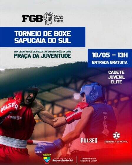VEM AÍ O PRIMEIRO TORNEIO DE BOXE DE SAPUCAIA DO SUL