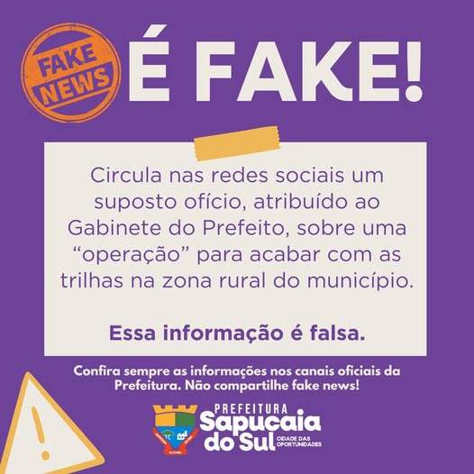 CUIDADO COM AS FAKE NEWS!