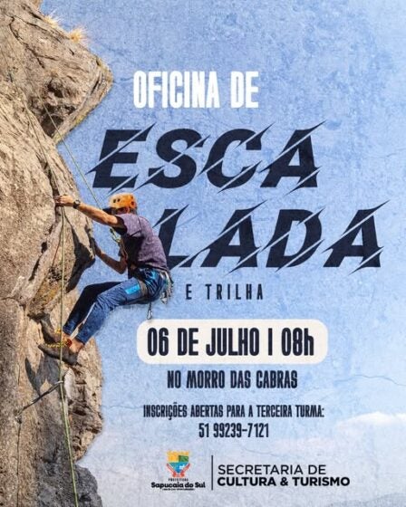 OFICINA DE ESCALADA E TRILHA – É NESTE DOMINGO!