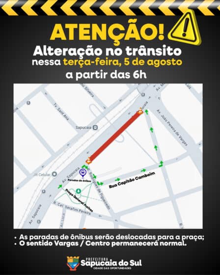 ATENÇÃO, MUDANÇA NO TRÂNSITO!