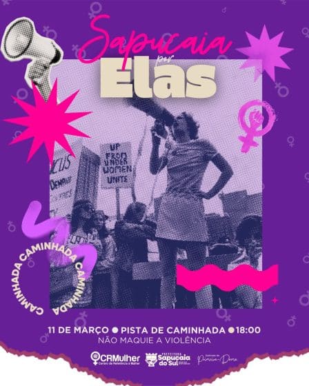 Sapucaia do Sul promove caminhada pelo fim da violência contra a mulher