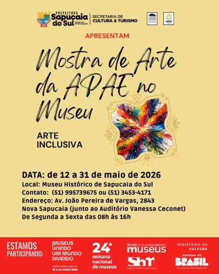 Mostra de arte da Apae acontece até dia 31 no Museu Municipal