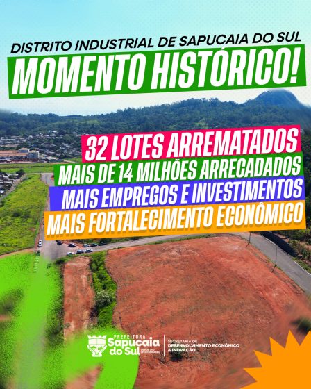 Sapucaia do Sul encerra leilão do Distrito Industrial com 32 lotes arrematados