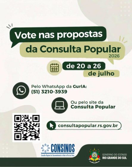 Vote nas propostas da Consulta Popular