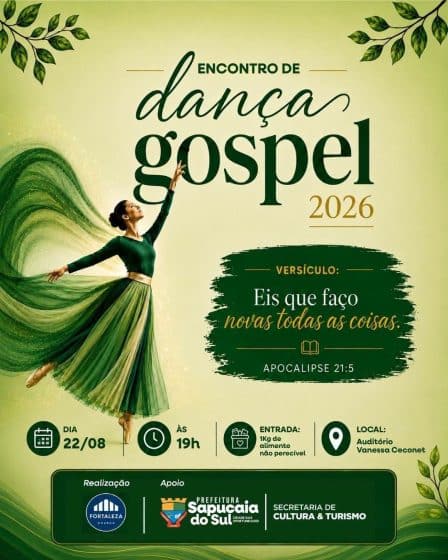 Encontro de Dança Gospel acontece no dia 22 de agosto