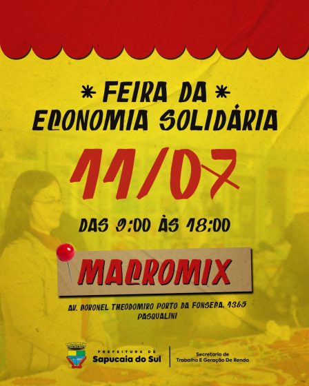 Feira da Economia Solidária acontece no Macromix neste sábado!