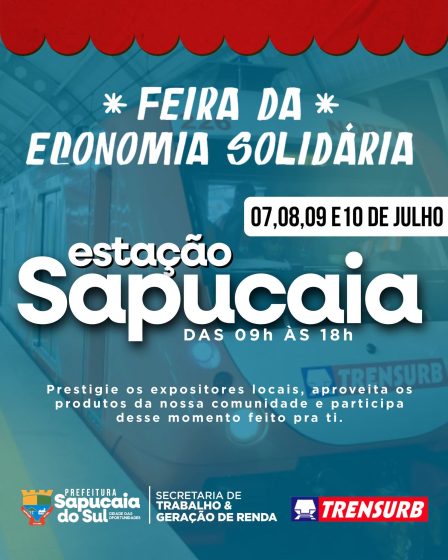 Feira de Economia Solidária acontece na Estação Sapucaia
