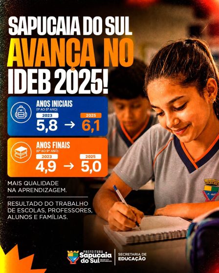 Sapucaia do Sul avança no IDEB