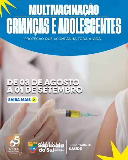 Multivacinação segue até 1º de setembro