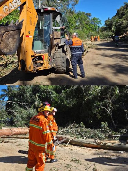 Equipes seguem atuando na desobstrução da Estrada do Horto