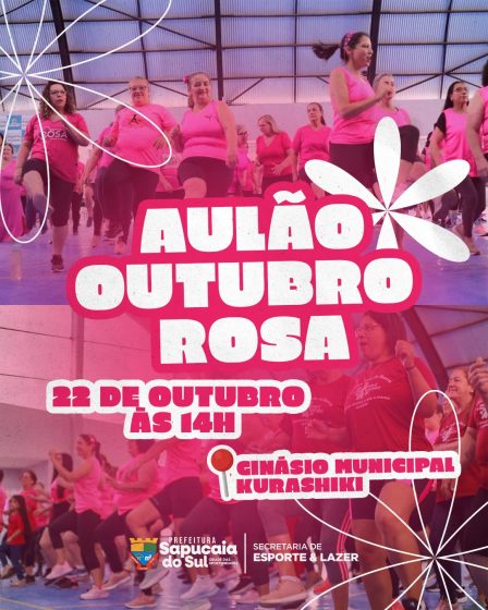 Aulão Outubro Rosa acontece no dia 22 de outubro