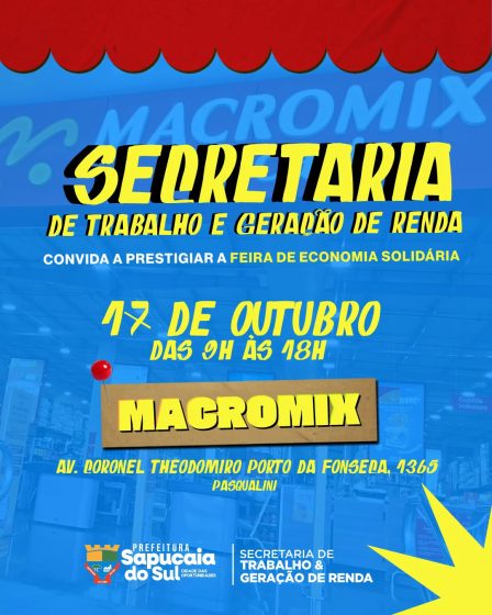 Feira de Economia Solidária neste sábado