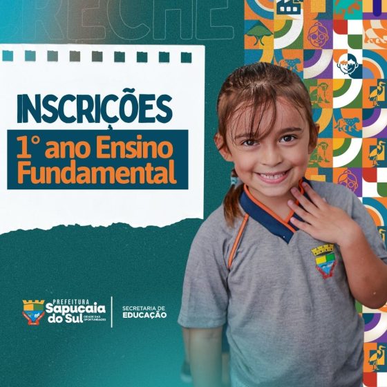 Inscrições abertas para o 1º ano do ensino fundamental